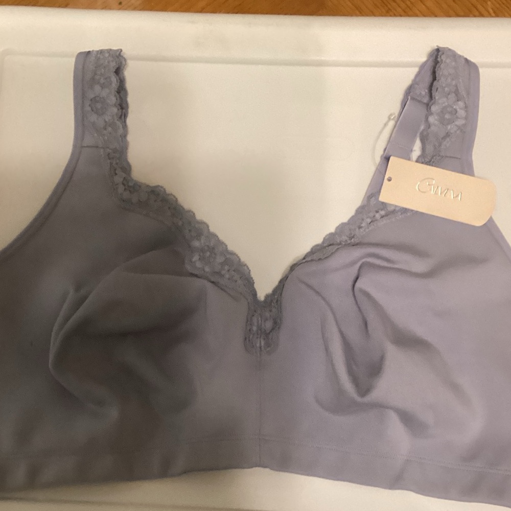 Lavender Lace Trim Bra